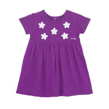 TORIO Jasmine Purple Dress - Baju Dress Bayi Perempuan 3-6 bulan