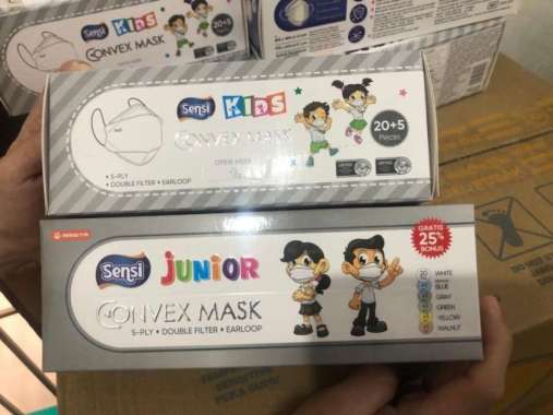 Masker Sensi Convex Kids Earloop 5ply / KF94 Anak / Masker Anak Medis JUNIOR