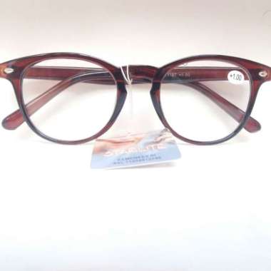Kacamata Baca/Plus Pria & Wanita FREE BOX & KAIN LAP KT119 +1.00 Cokelat