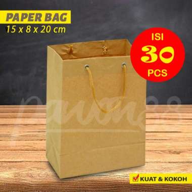 Paper Bag Polos - Paper Bag | 15x8x20 cm - COKLAT (30)