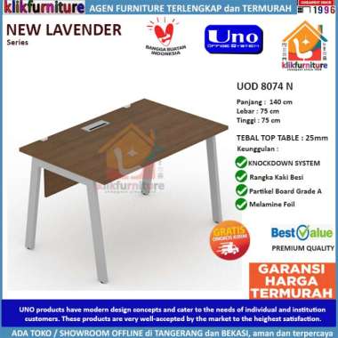 UOD 8074 N UNO Meja Kantor Meja Kerja Meja Tulis Kaki Besi