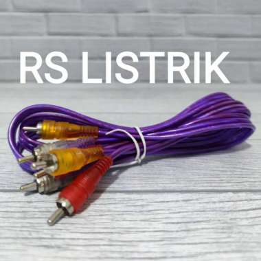 KABEL RCA ISI 3 3R 1.5M Transparan Transparant