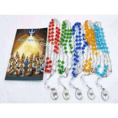 Rosario Roh Kudus 6mm (Rosario + Kartu Doa Roh Kudus) - Rosario Roh Kudus