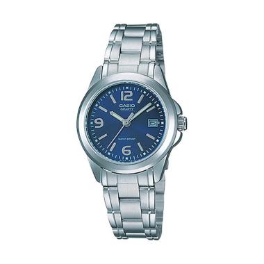 CASIO Enticer LTP-1A-2A-1215 Jam Tangan Wanita [Original] Blue Silver