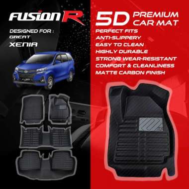 Fusion R Karpet Mobil 5D Xenia Avanza / Premium Car Carpet Carbon New
