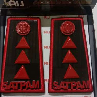 Tph security terbaru manager Utama akrilik mika | Pangkat satpam gada utama merah mika akrilik
