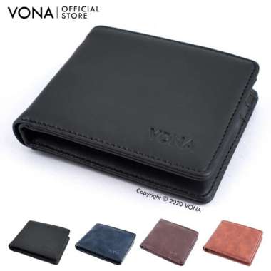 VONA Dompet Pria Kulit PU / Dompet Kartu Keren - JET - Cokelat 100 % ORIGINAL Multicolor
