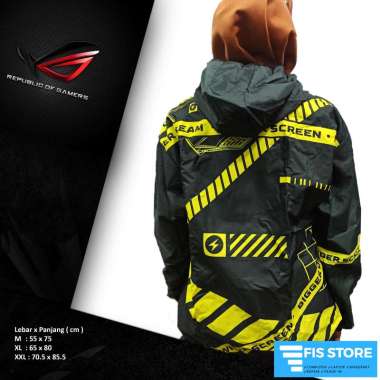 Jaket Asus Rog Gaming Sport Jacket Windbreaker Asus Original XXL