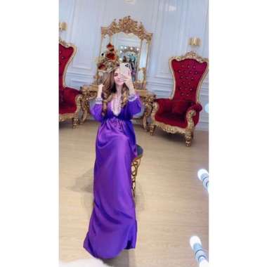 Kaftan Lebaran Arabian Dubai by RGB Original Ungu Tua