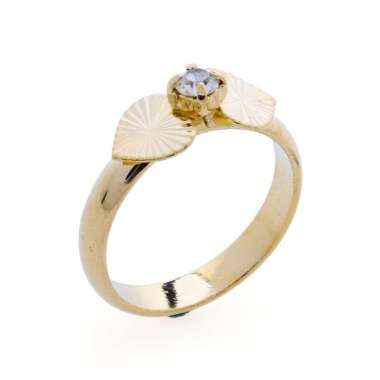 Cincin Double Leaf lapis emas Semua Ukuran