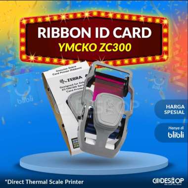 RIBBON YMCKO PRINTER ID CARD ZEBRA ZC 300