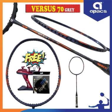 APACS VERSUS 70 RAKET BADMINTON ORIGINAL PAKET 2 GREY