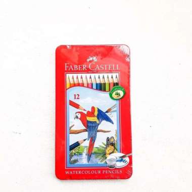 Pensil Warna Kaleng Faber Castell Tin Case Watercolur 12