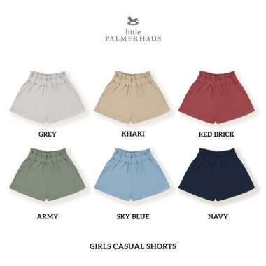 PNB220 GIRLS CASUAL SHORTS LITTLE PALMERHAUS (Celana Pendek Bahan Perempuan) 1 tahun GREY