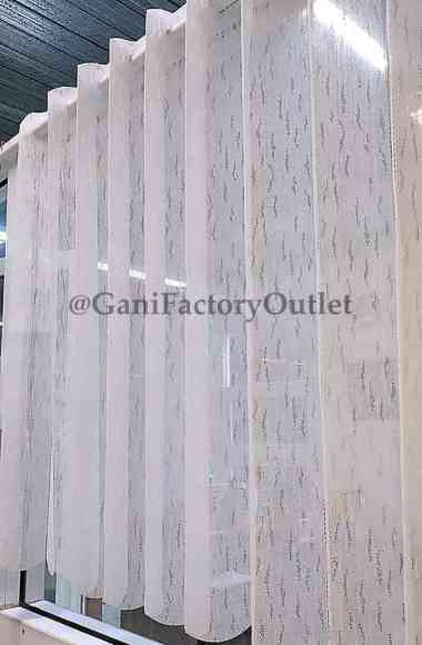 Vitrage Vertical Blind Ukuran Tinggi 120 x Lebar 180 cm kode 2528 Rintik Putih