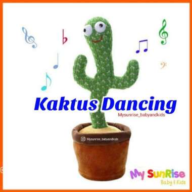 INCLUDE KABEL USB Mainan Anak Dancing Kaktus / Kaktus Joget