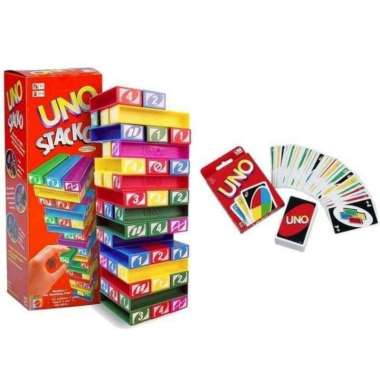 NANO STACKO / UNO STACKO / Kualitas Super / Permainan Uno Stacko FAMILY Games Uno Stacko + Kartu