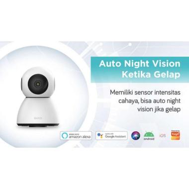 CCTV Kamera BARDI Smart IP CAMERA CCTV 360 INDOOR PTZ PAN TILT ZOOM Wifi HOME Bisa Putar
