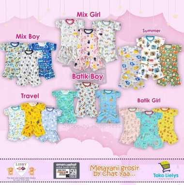 1 SETEL LIBBY SETELAN BAJU PENDEK FULL PRINT BATIK BOY BH 2L