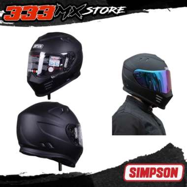 HELM SIMPSON VENOM GHOST BANDIT BLACK MATT HELM FULL FACE SIMPSON ORI L