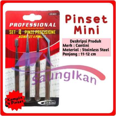 Pinset Stainless Steel Mini Kecil Kutu Ikan