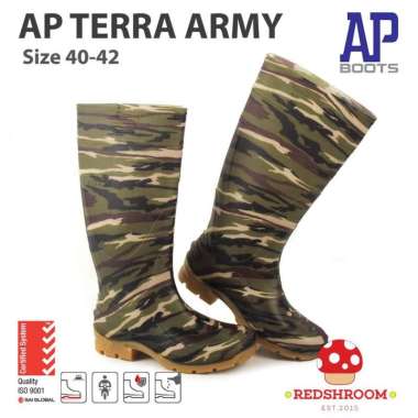 Sepatu Boot Tinggi AP BOOTS AP TERRA ARMY - Sepatu Berkendara 40