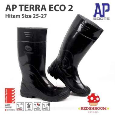 Sepatu Boot Tinggi AP Boots AP TERRA ECO 2 HITAM Berkendara 25