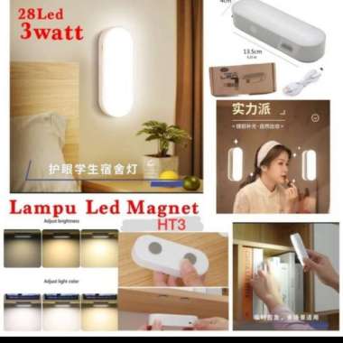 Lampu Belajar Lampu Tempel Lampu Dinding Emergency Usb Recharge HT-3