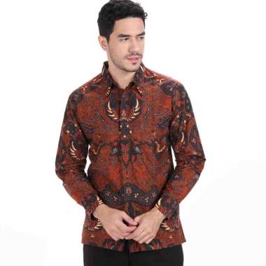 Batik Arjunaweda Kemeja Batik Nitik Mahkota Raja Hitam 58A174111 Hitam S
