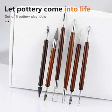 Alat Ukir Pottery Tools Clay Sculpting Tools Craft Modelling Tools Cokelat