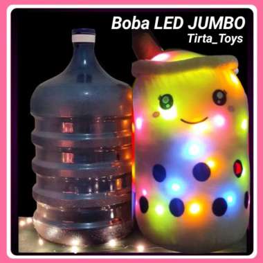 Boneka Boba bantal boba Bubble Milk Tea Brown Sugar Ukuran JUMBO LED
