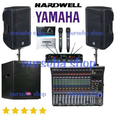 Paket speaker aktif yamaha 15 inch dbr15 dbr 15 Subwoofer baretone 15 inch sw15 paket Sound System lapangan original garansi resmi 1 tahun