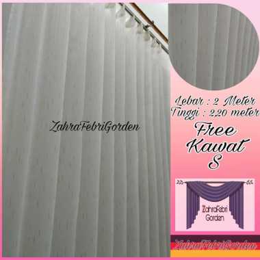 Zahra Gorden VITRASE /Dalaman Gorden Putih RainDrop Lebar 2 Meter