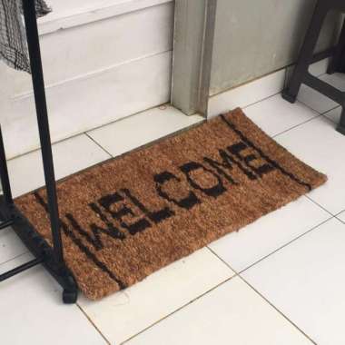 keset alas kaki sabut kelapa welcome ijuk