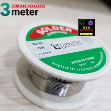 Timah Solder 3 Meter 0.8 mm 60/40 Timah Listrik Gulung Tenol