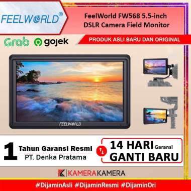 FeelWorld FW568 5.5-inch DSLR Camera Field Monitor Hitam