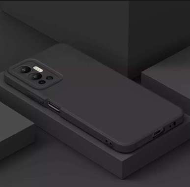 Case INFINIX HOT 12 Softcase Liquid Macaron Pro Camera Hitam