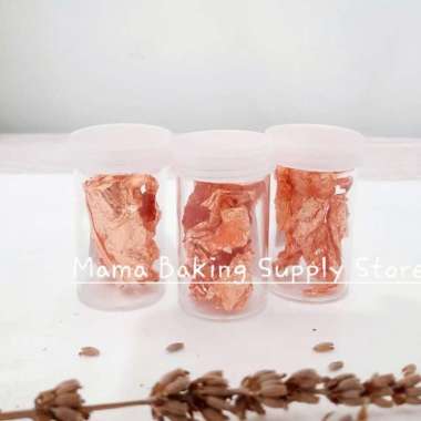 Edible Sprinkle Kertas Gold / Silver Leaf Emas Silver Cake Topping kcl ROSE GOLD