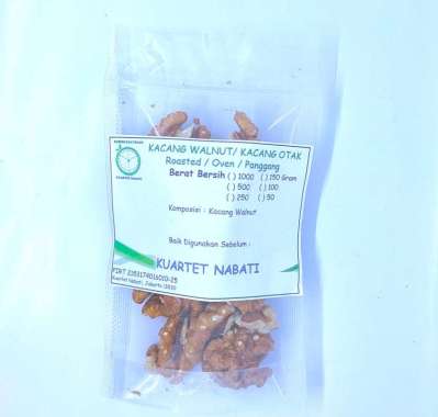 50gr Kuartet Nabati Roasted Walnut Organik- Kacang Otak Premium - Oven - Matang
