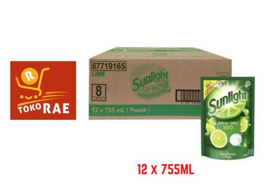 Sunlight Sabun Cuci Piring Jeruk Nipis 650 ML [12 Pcs / 1 Dus]