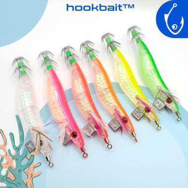 Umpan Pancing Cumi EGI Casting Cumi Kail Cumi Sotong Model Udang Seawood Squid Jig Cumi Premium Hook