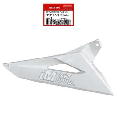 AHM 64341-K45-N40ZC Cover Under Cowl Kanan Cowl R Under CBR 150 R LED K45G K45N Putih Mutiara