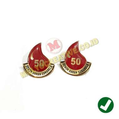 Lencana Pin Donor Darah Sukarela – Bros Pin Donor Darah PMI Mulyocreative