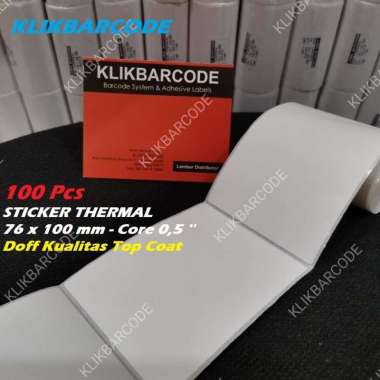 Label Barcode Direct Thermal - 76 X 100Mm - For Printer 80Mm - 100 Pcs
