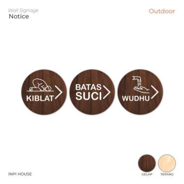 Sticker Batas Suci - Mushola Sticker - Stiker Penanda Arah Tempat