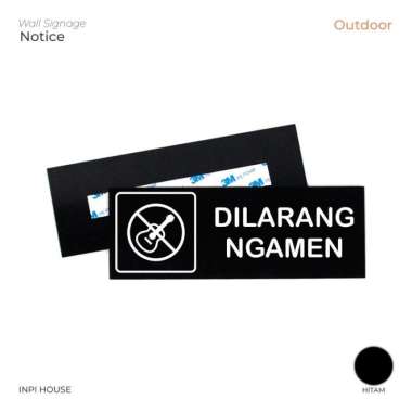 Signage Dilarang Ngamen - Logo Dilarang Ngamen - Akrilik Sign Board