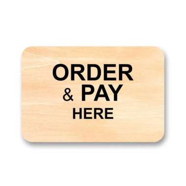 Wall Sign - Order And Pay Here
