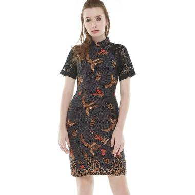 Batik Alindra Kamajaya Dress Batik Wanita Lengan Pendek