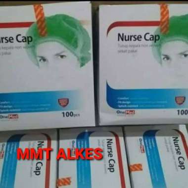 NURSE CAP ONEMED ISI 100 PCS / NURSE CUP ONEMED / HAIR NET Biru