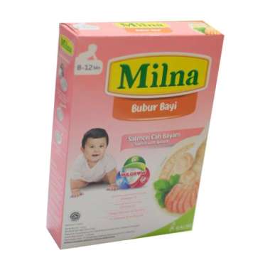 Promo Harga Milna Bubur Bayi 8 Salmon Cah Bayam 120 gr - Blibli